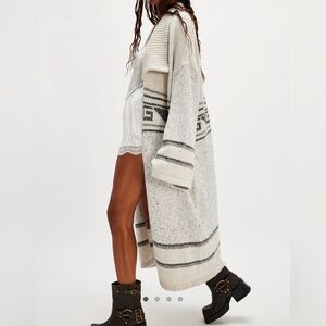 Jen's Pirate Booty Cream and Gray Knit Cardigan